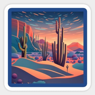 Abstract Desert Landscape Sticker